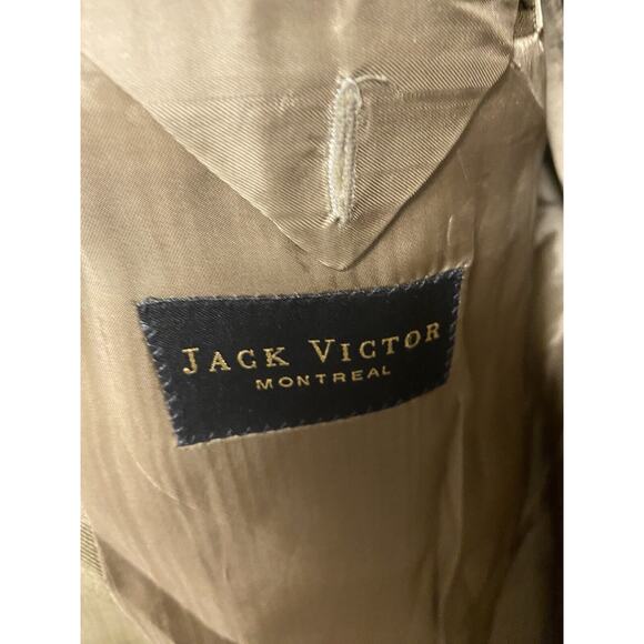 Jack Victor Super 100s Lanza CT Blazer Sport Coat 100% Wool Brown Size 48L Italy - Picture 5 of 6